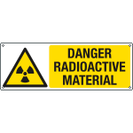 EYE1722K - sign hazard "DANGER RADIOACTIVE MATERIAL EN ISO 7010 W003