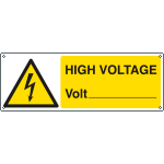EYE1746K - Sign hazard HIGH VOLTAGE volts..EN ISO 7010