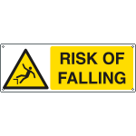 EYE1757K - Sign hazard RISK OF FALLING EN ISO 7010 W008