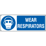 EYE1903K - sign hazard WEAR RESPIRATORS EN ISO 7010 M017