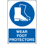 EYE1905X - sign hazard WEAR FOOT PROTECTORS EN ISO 7010 M008