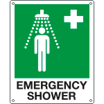 EYE20103K - Sign emergency EMERGENCY SHOWER EN ISO 7010 E012