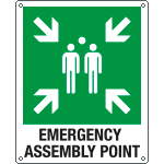 EYE20153K - Sign emergency EMERGENCY ASSEMBLY POINT EN ISO 7010 E007