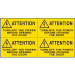 EYE91590B - Sheet n. 4 label ATTENTION TURN-OFF EN ISO 7010