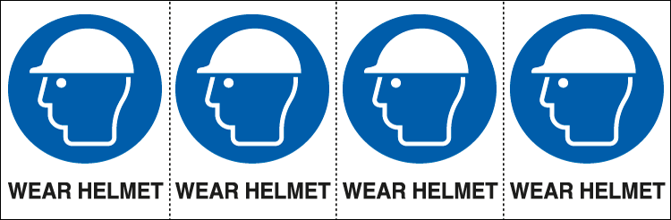 EYE95233B - Sheet n.4 label WEAR HELMET EN ISO 7010 M014