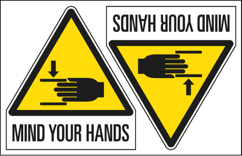 EYE95260A - Sheet n. 2 label MIND YOUR HANDS EN ISO 7010