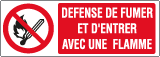 EYF1822K - Sign prohibition DEFENSE DE FUMER ET D'ENTRER...EN ISO 7010 P003