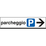 FA6809D - Cartello scatolato PARCHEGGIO destra