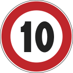 FAH24005010 - Disco rifrangente HI NF 50 limite velocità KM 10