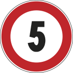 FAH26005005 - Disco rifrangente HI NF 50 limite velocità 5 KM/H