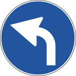 FAH260080E - Disco  rifrangente HI NF 80e direzione obbligatoria