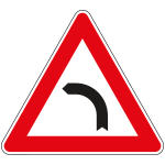 FAR160005 - Triangolo rifrangente NF 5 CURVA A SINISTRA