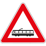 FAR160012 - Triangolo rifrangente NF12 ATTRAVERSAMENTO TRAMVIARIO