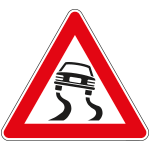 FAR190022 - Triangolo rifrangente NF 22 STRADA SDRUCCIOLEVOLE