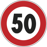 FAR24005050 - Disco  rifrangente NF 50 LIMITE VELOCITA'KM 50