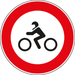 FAR240056 - Disco rifrangente NF 56 TRANSITO vietato MOTOCICLI