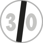 FAR26007130 - Disco  rifrangente NF 71 FINE LIMITE VELOCITA KM 30