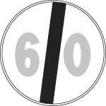 FAR26007160 - Disco  rifrangente NF 71 FINE LIMITE VELOCITA KM 60