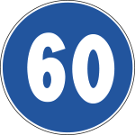 FAR26008560 - Disco rifrangente NF 85 LIMITE MINIMO VELOCITA' KM 60