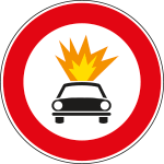 FAR262064A - Disco rifr NF64A TRANSITO vietato TRASPORTI ESPLOSIVI