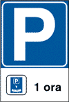 FAR760793 - Cartello  PARCHEGGIO CON DISCO ORARARIO