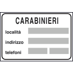 FAR762380 - Cartello  NF 380 CARABINIERI