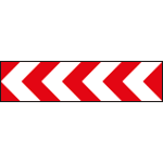 FCR8247 - Pannello Bianco Rosso segnalatore curva provvisoria