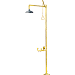 FE426S - Doccia a soffitto inoxlavaocchi con tirante e barra
