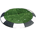 FIR5033 - Rotonda prefabbricata gomma nera più erba diametro mt. 2