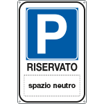 FL5608Y - Cartello PARCHEGGIO RISERVATO (spazio scrivibile)