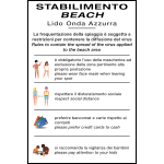 FL56220Y - Cartello per stabilimenti balneari bilingue personalizzabile