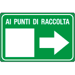FL5658J - Cartello ai punti di raccolta (freccia destra)