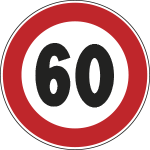 FLR24005060 - Cartello NF 50 LIMITE VELOCITA' KM 60