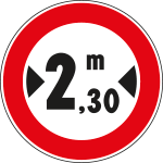 FLR242065 - Cartello NF 65 TRANSITO vietato LARGHEZZA m:___