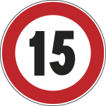 FLR26005015 - Cartello NF 50 LIMITE VELOCITA'KM 15