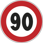 FLR26005090 - Cartello NF 50 LIMITE VELOCITA'KM 90