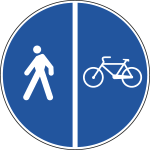 FLR260092A - Cartello NF 92a PISTA CICLABILE CONTIGUA MARCIAPIEDE
