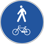 FLR260092B - Cartello NF 92b PERCORSO PEDONALE CICLABILE