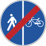 FLR260093A - Cartello NF 93a FINE PISTA CICLABILE