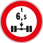 FLR261069 - Cartello NF 69 divieto PESO per ASSE t:__