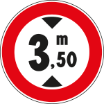 FLR262066 - Cartello NF 66 TRANSITO vietato ALTEZZA m:___