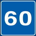FLR66131260 - Cartello  NF 312 VELOCITA' CONSIGLIATA 60 Km/h