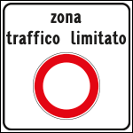 FLR661322 - Cartello  NF 322 ZONA TRAFFICO LIMITATO