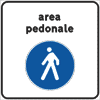 FLR691320 - Cartello  NF 320 AREA PEDONALE URBANA