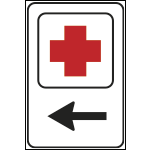 FLR741277L - Cartello NF 277 PRONTO SOCCORSO SINISTRA