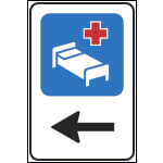 FLR761282L - Cartello NF 282 OSPEDALE sinistra