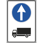 FLR790480 - Cartello NF 8c OBBLIGO AUTOCARRI DIRITTO