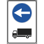 FLR790481 - Cartello NF 8c OBBLIGO AUTOCARRI sinistra