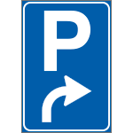 FLR790772 - Cartello NF 77 PARCHEGGIO AVANTI DESTRA