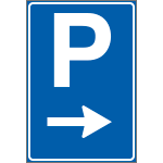 FLR790774 - Cartello NF 77 PARCHEGGIO DESTRA